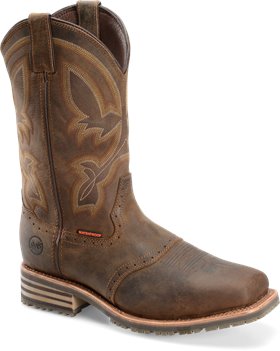 Tan Crazyhorse Double H Boot Mens 11 inch Wide Square Toe ICE Roper